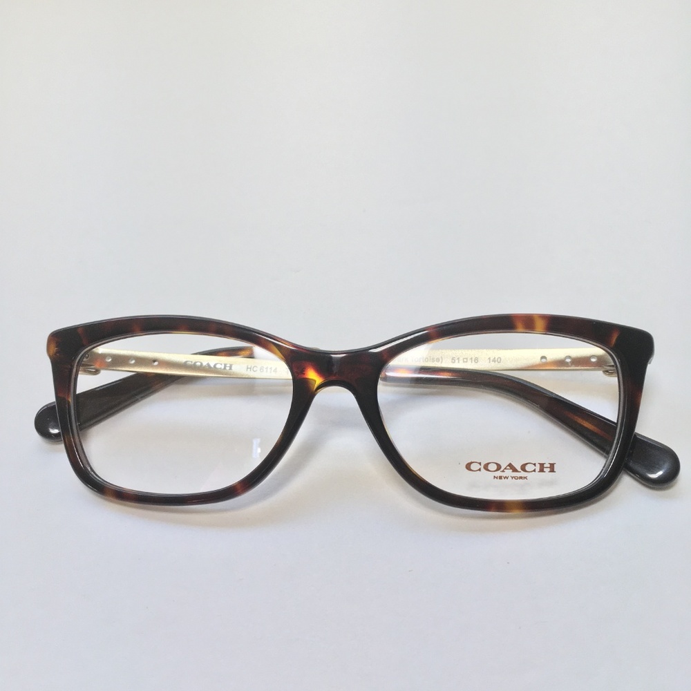 Coach Rectangular Brown Tortoise Eyeglasses NWOT - Picture 8 of 8
